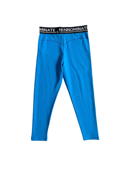 Leggings azzurro con logo per bambina Hinnominate 3645P00357 AZZURRO 