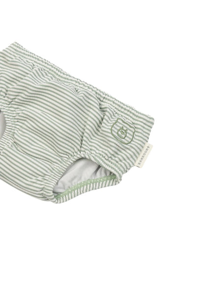 Costume a righe verdi e bianche per neonato Bamboom 972 BLUE STRIPES 