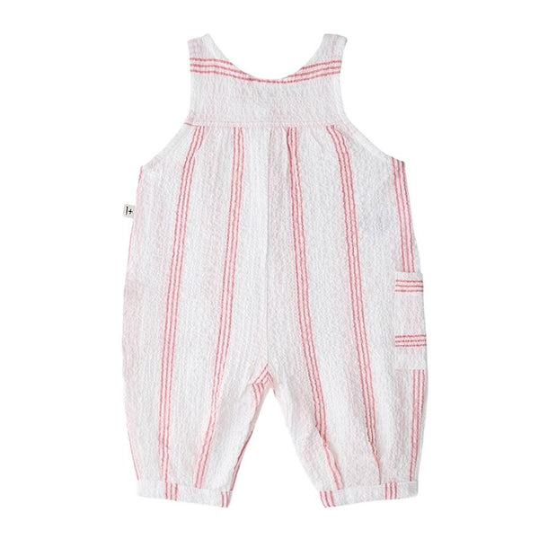 Tuta bianca a righe rosa per neonata 1+ more in the family MONTJOI STRAWBERRY 