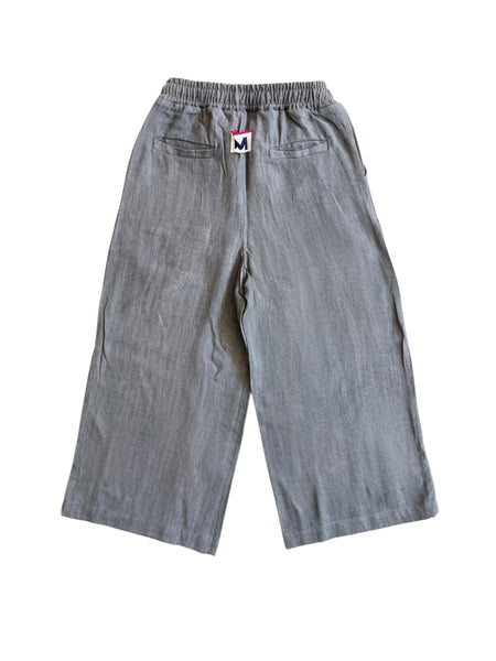 Pantalone grigio wide-leg con logo per bambina Msgm S6MSJUPA038 102 