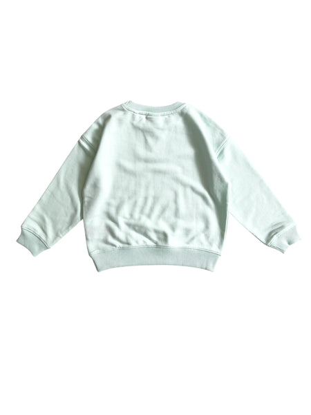 Felpa verde acqua con logo per bambina New Balance LAKG0055 COSMIC JADE 