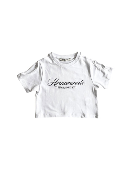 T-shirt bianca con logo per bambina Hinnominate 3646MY00342 WHITE 