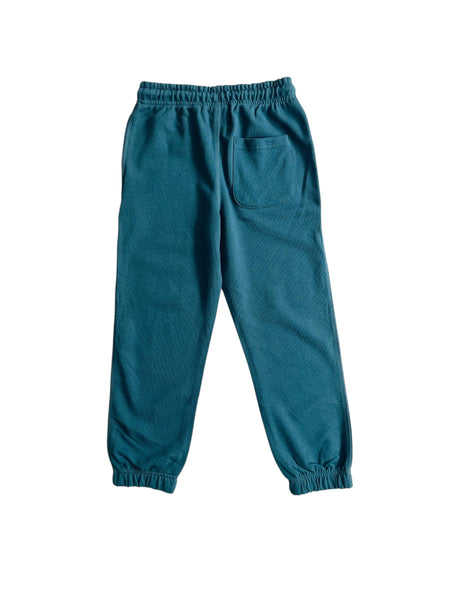 Pantalone in felpa verde con logo per bambino New Balance LAKB0060 MEDUSA GREEN 