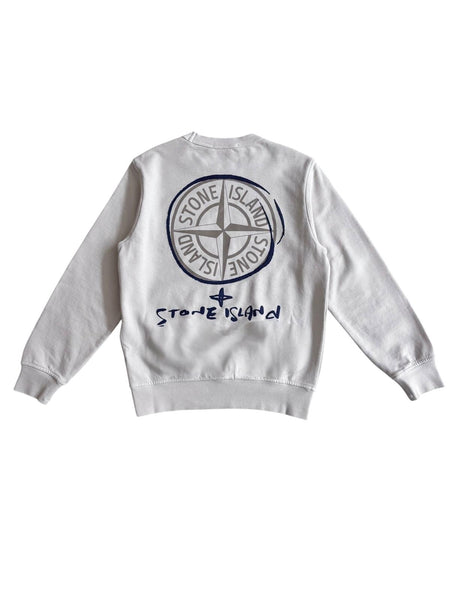 Felpa burro con stampa logo per bambino Stone Island L1S166100018 S0370 V0097 