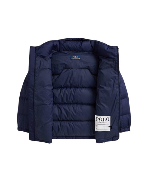 Piumino blu con logo per neonato e bambino Ralph Lauren Kids 322969861002 NAVY 