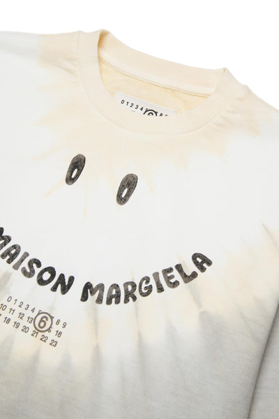 Felpa tie-dye con logo per bambini MM6 Maison Margiela M61007 M6C46 
