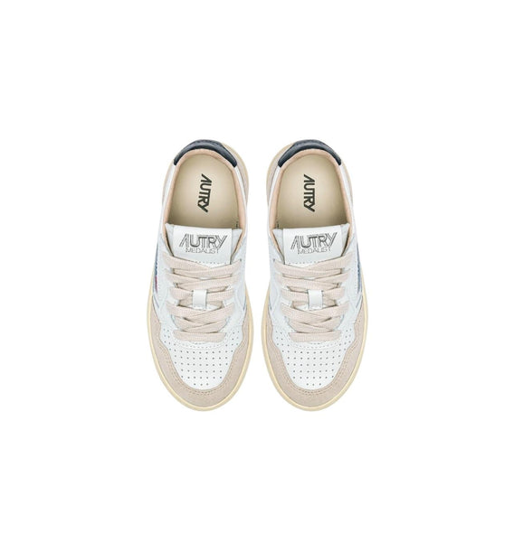 Sneankers in pelle e suede con dettaglio blu  per bambini Autry KULK FS06 