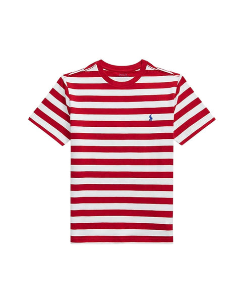 T-shirt a righe bianche e rosse con logo per bambino Ralph Lauren Kids 323A95726003 RED/WHITE 