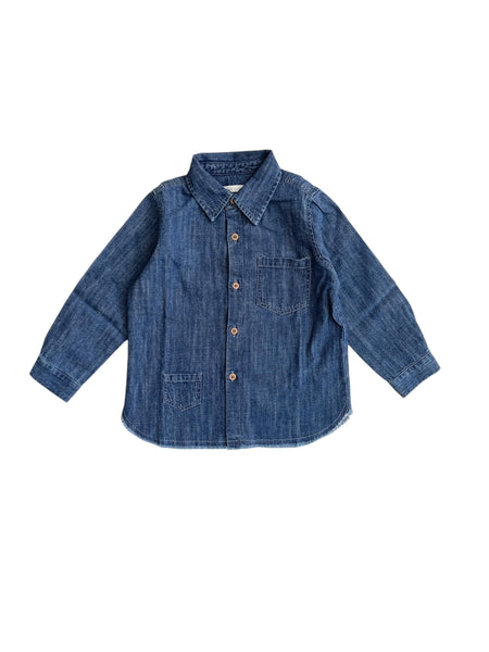 Camicia in denim blu per neonato e bambino Zhoe & Tobiah EN3 93 