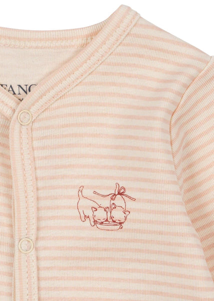 Tutina a righe rosa per neonata Konges slojd FA100037 TEA STRIPE CAMEO 