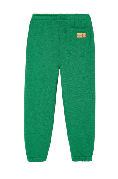 Pantalone in felpa verde con logo per neonati e bambini American Vintage KDOV05A TREFLE 