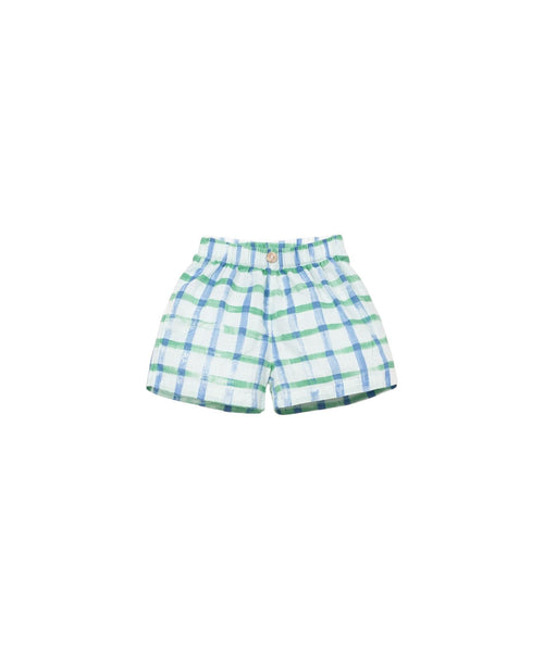 Shorts azzurro a scacchi per neonato Play up 1AS11708 E774B 