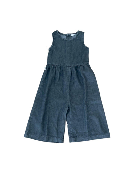 Tuta in chambray delavé nero per neonata Maperò M33222 NERO 