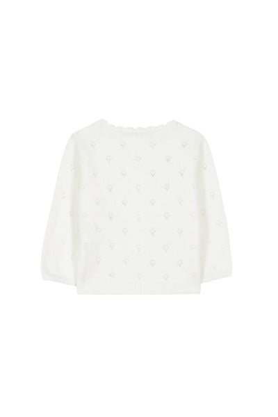 Cardigna bianco in maglia per neonata Tartine et Chocolat CC18051-01 BLANC 