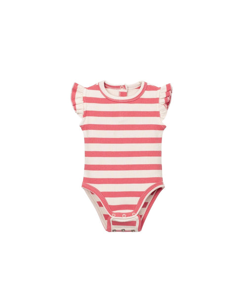 Body a righe rosa e panna per neonata Play up 2AS11200 R362P 