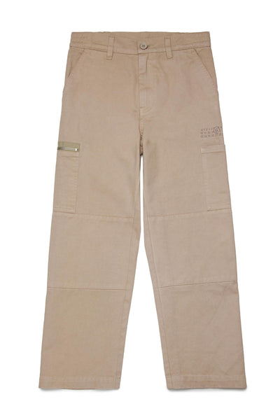 Pantalone cargo beige per bambino MM6 Maison Margiela M60843 M6709 
