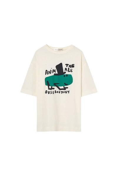 T-shirt panna con stampa per bambini The Animals Observatory S26187 221_BB 