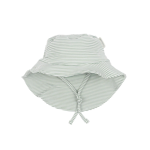 Cappellino mare a righe verdi e bianche per neonati Bamboom 983 BLUE STRIPES 