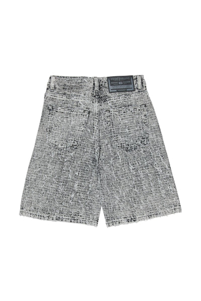 Bermuda in denim effetto sfrangiato per bambino Diesel J02345 K02 