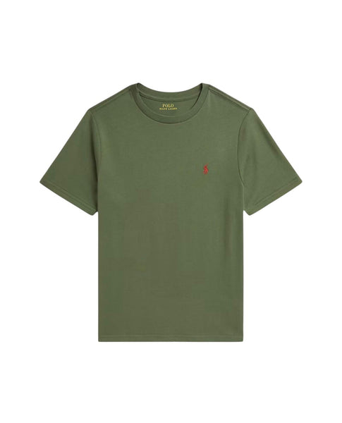 T-shirt verde con logo per bambini Ralph Lauren Kids 323832904196 NEW FOREST 