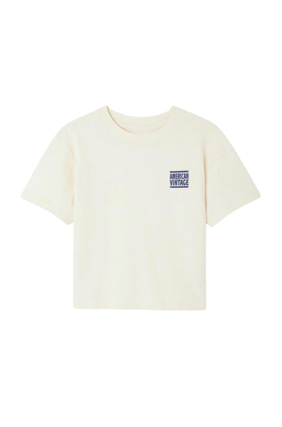 T-shirt ecru con logo per neonati e bambini American Vintage KYKO02A ECRU 