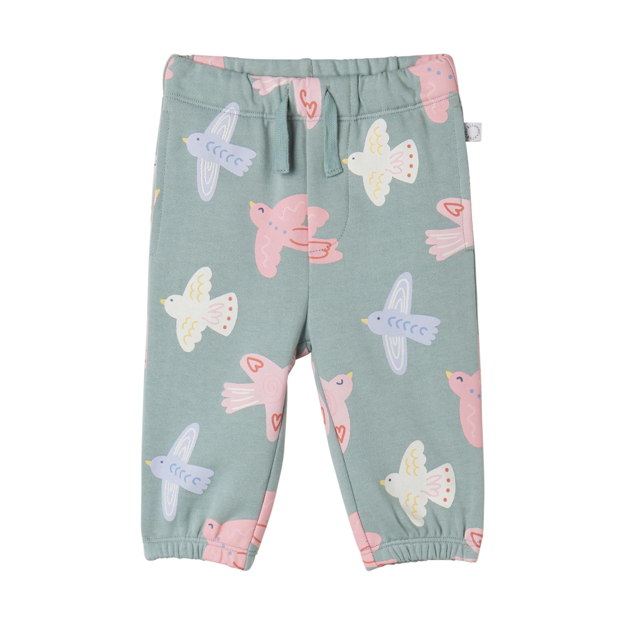Pantalone in felpa avio con stampa all over per neonata Stella McCartney kids TX6090 923MC 