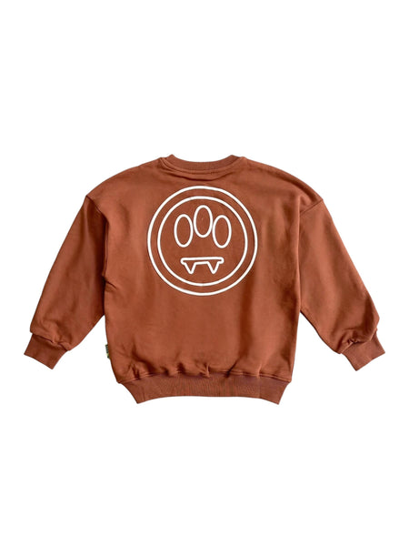 Felpa cioccolato con logo per bambini Barrow S6BKJUSW016 920 