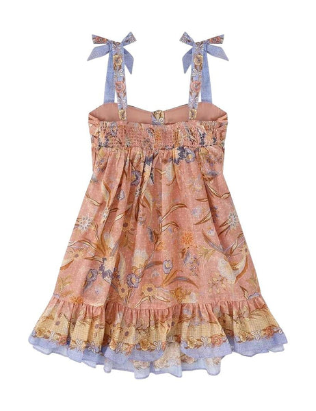 Abito rosa con stampa florale per bambina Zimmermann 8514DSS262 PKSF 