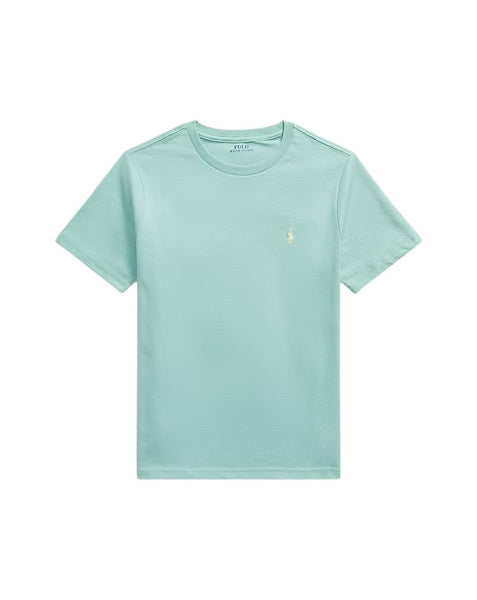 T-shirt verde acqua con logo per bambino Ralph Lauren Kids 323832904506 CELADON 