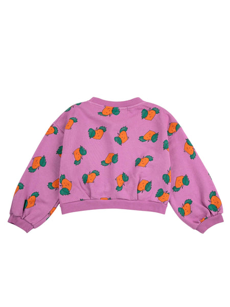 Felpa fucsia scuro con stampa all over per neonata e bambina Bobo Choses B126AC044 UNI 