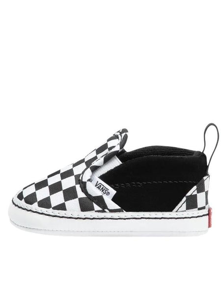 Slip-On bianca e nera per neonati Vans VN0A2XSLFB71 BLKWH 