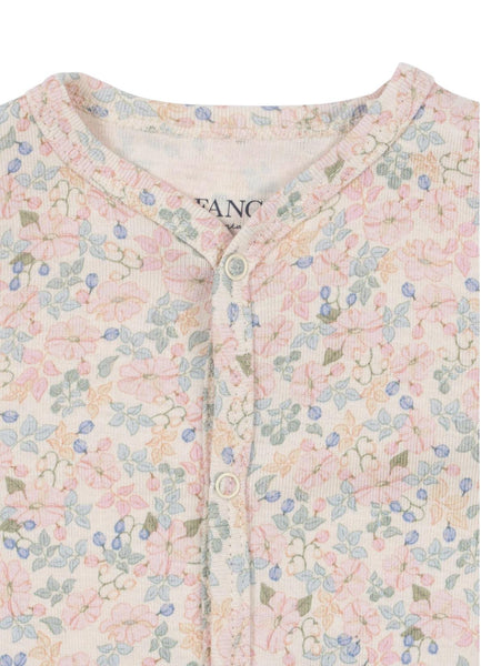 Tutina multicolor con stampa all over per neonata Konges slojd FA100037 PRATO FIORI 