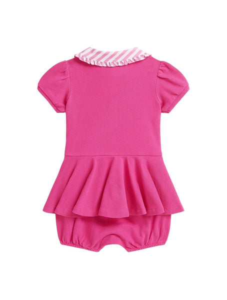 Pagliaccetto fucsia con logo per neonata Ralph Lauren Kids 310A96175002 COLLEGE PNK 
