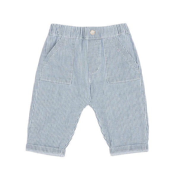 Pantalone color denim a righe bianche per neonato 1+ more in the family SINEU DENIM 