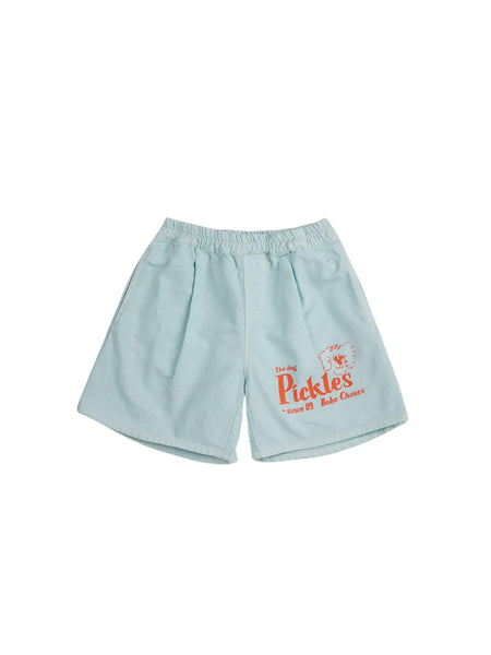 Shorts celeste con stampa per neonati e bambini Bobo Choses B126AC069 UNI 