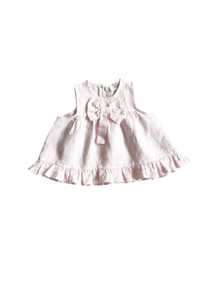 Blusa rosa in lino per neonata Fiorile 1512 030 