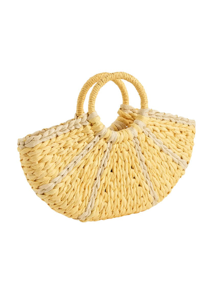 Borsa in paglia limone per bambina Molo LEMON STRAW BAG 2936 
