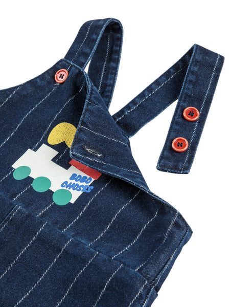 Salopette in denim blu per neonato Bobo Choses B225AB092 UNI 