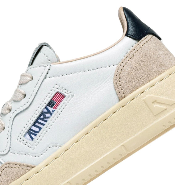 Sneankers in pelle e suede con dettaglio blu  per bambini Autry KULK FS06 