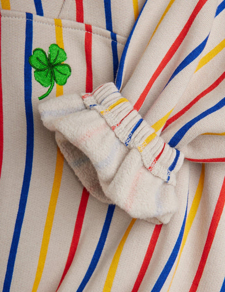 Felpa grigia con righe multicolor per neonati e bambini Mini Rodini 2572014400 MULTI 