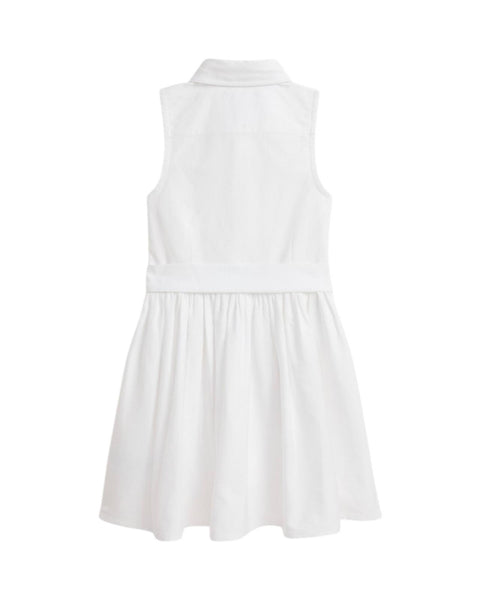 Abito chemisier bianco con logo per neonata e bambina Ralph Lauren Kids 312934188001 WHITE 