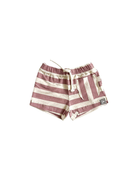 Shorts a righe ecrù e terracotta per neonato Snug 933AZ6S107G49 0082 