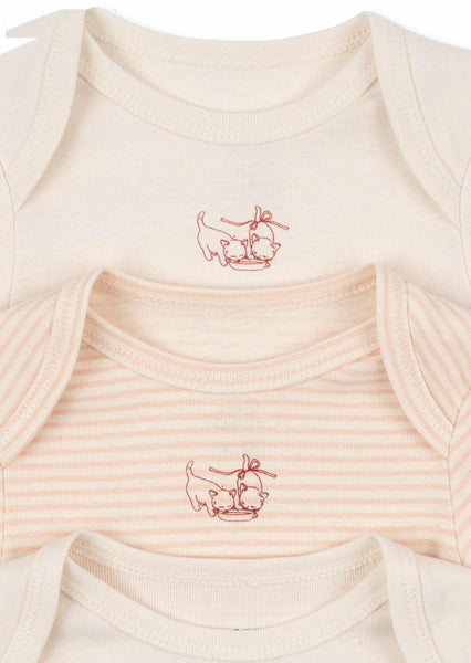 Set 3 body per neonata Konges slojd FA100035 BLUSH MIX 