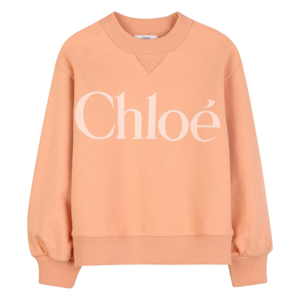 Felpa pesca con logo per bambina Chloé C20845 43A 