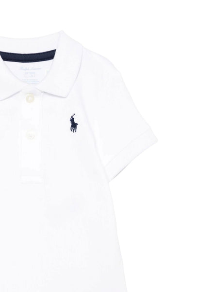 Body bianco con logo per neonato Ralph Lauren Kids 320700386002 WHITE 