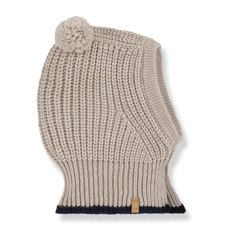 Balaclava in maglia tortora per neonati 1+ more in the family EBBE TORTORA 