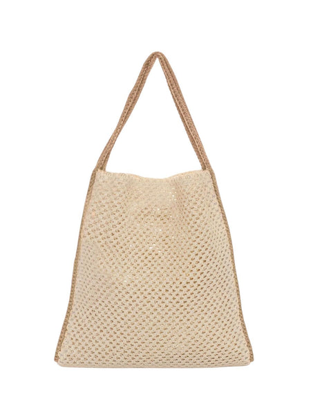 Borsa rafia beige con logo F**K FA26-SW0004BG BEIGE 