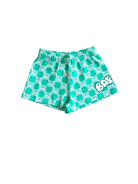 Shorts verde con stampa all over per bambina Barrow S6BKJGSH131 087 