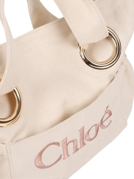 Borsa beige con logo per bambina Chloé C20872 148 