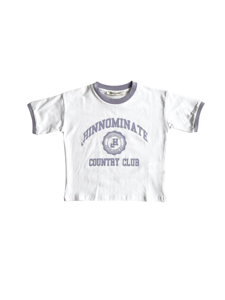 T-shirt bianca con dettagli lilla per bambina Hinnominate 3646M00347 LILLA 